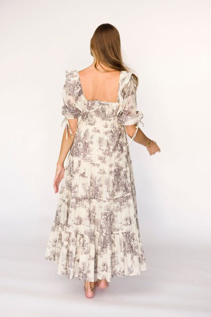 Amali Dress in Ivory - 100% Cotton & Bump Friendly