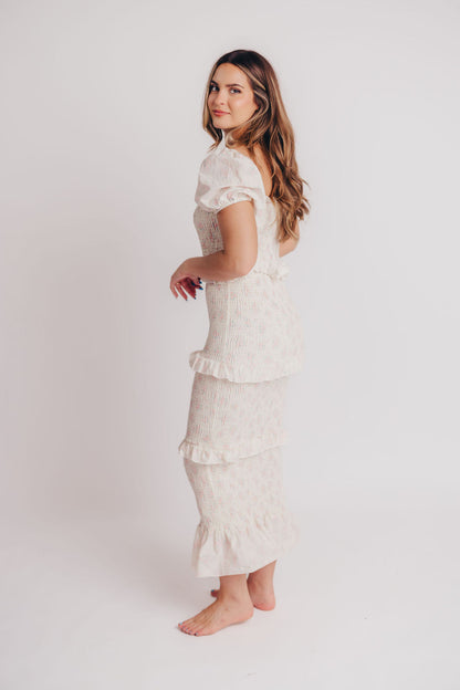 Ada Smocked Dress in Pink Floral- Bump Friendly & Inclusive Sizing (S-3XL)