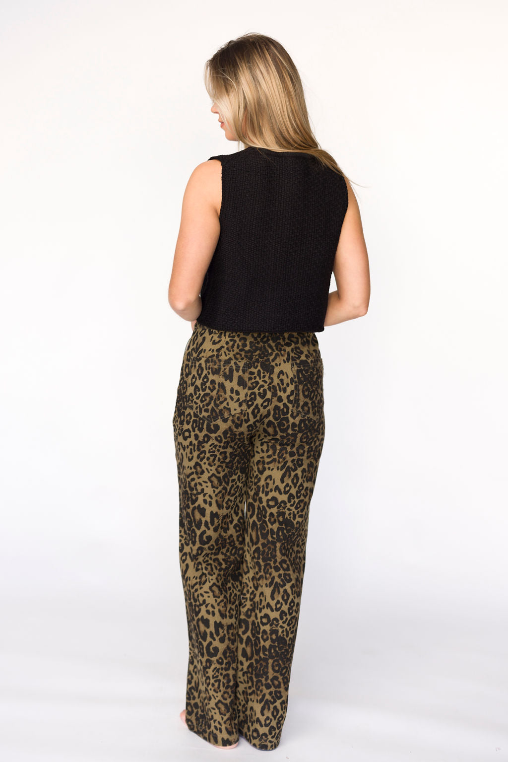 Maggie Leopard Print Denim Pants