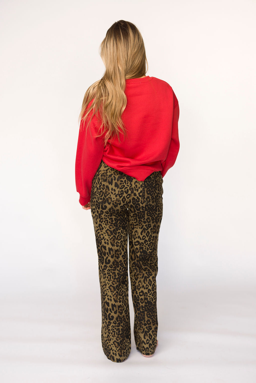 Maggie Leopard Print Denim Pants