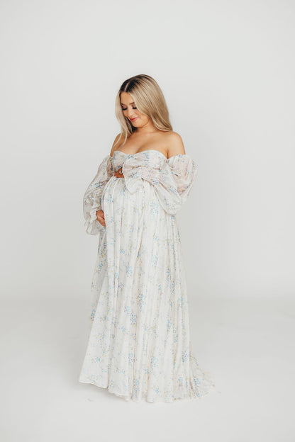 Dear Skye Floral Dress in Blue