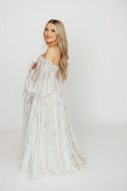 Dear Skye Floral Dress in Blue