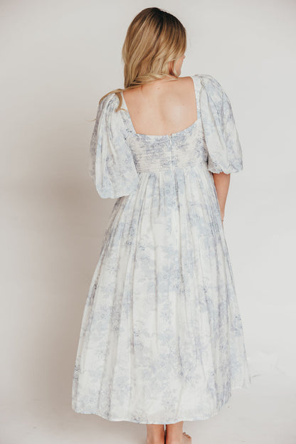 Harlow Maxi Dress in Light Blue Floral - Bump Friendly and Size Inclusive