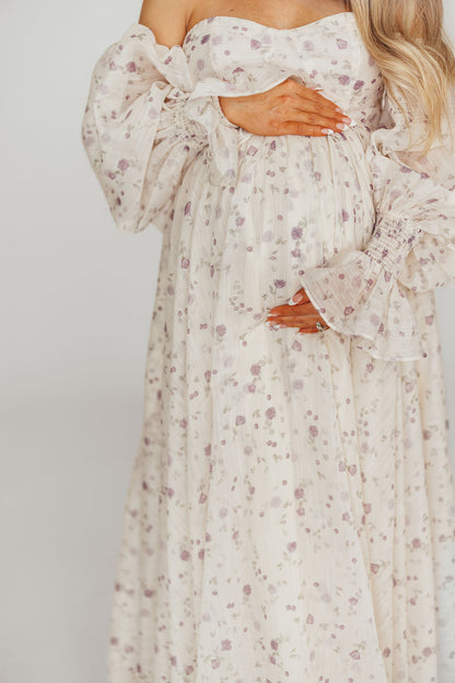 Dear Lily Maxi Dress in Lilac - Bump Friendly