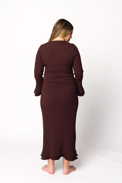Arlet Dress in Brown - Bump Friendly