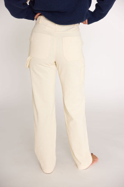 Corduroy Pants in Cream