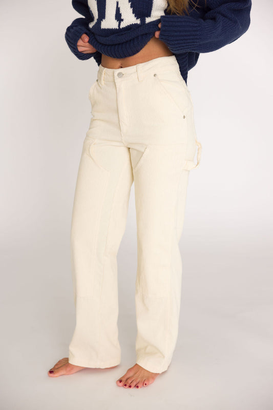 Corduroy Pants in Cream