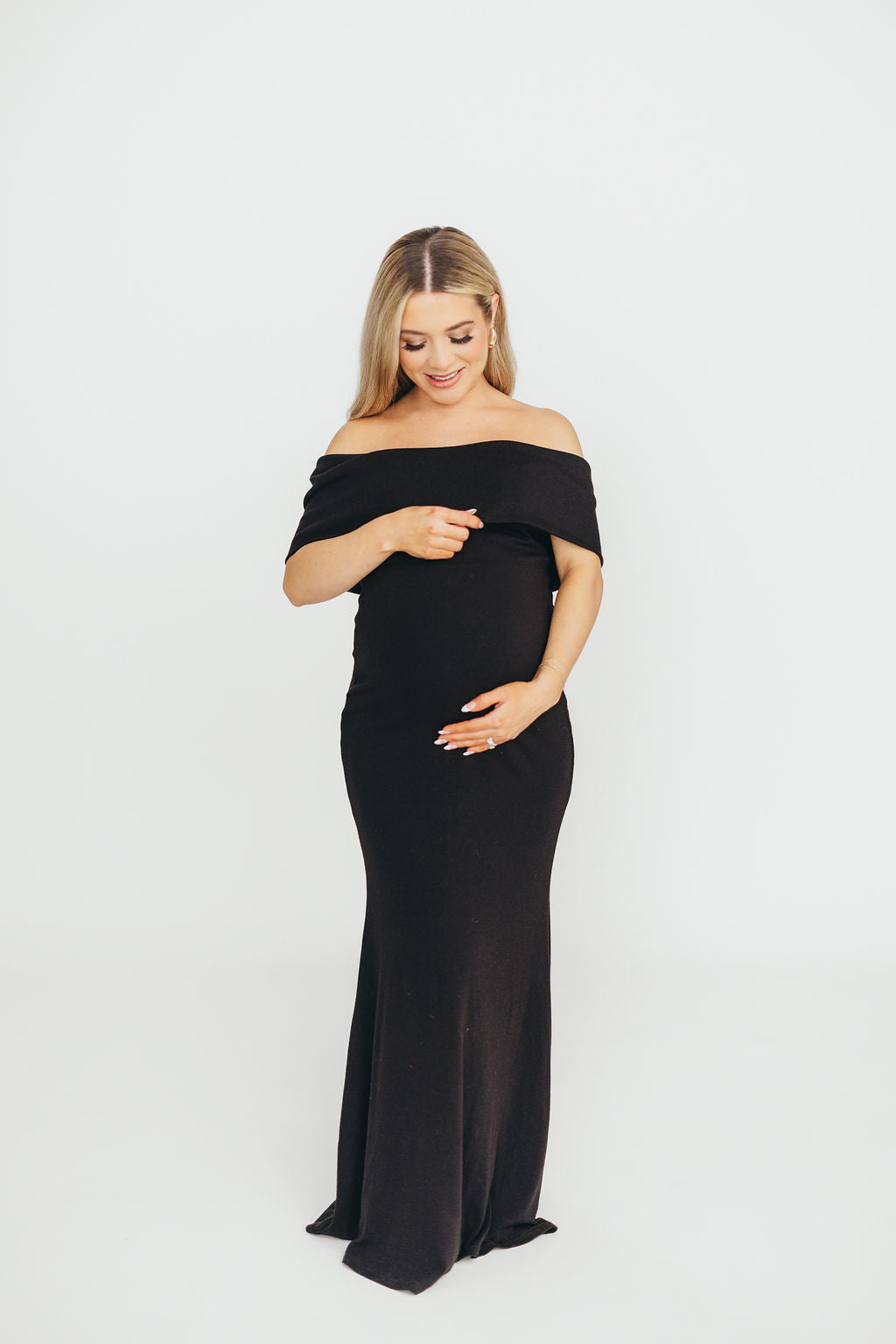 Monroe Maxi Dress in Black - Bump Friendly