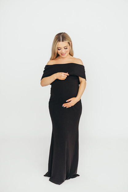 Monroe Maxi Dress in Black - Bump Friendly