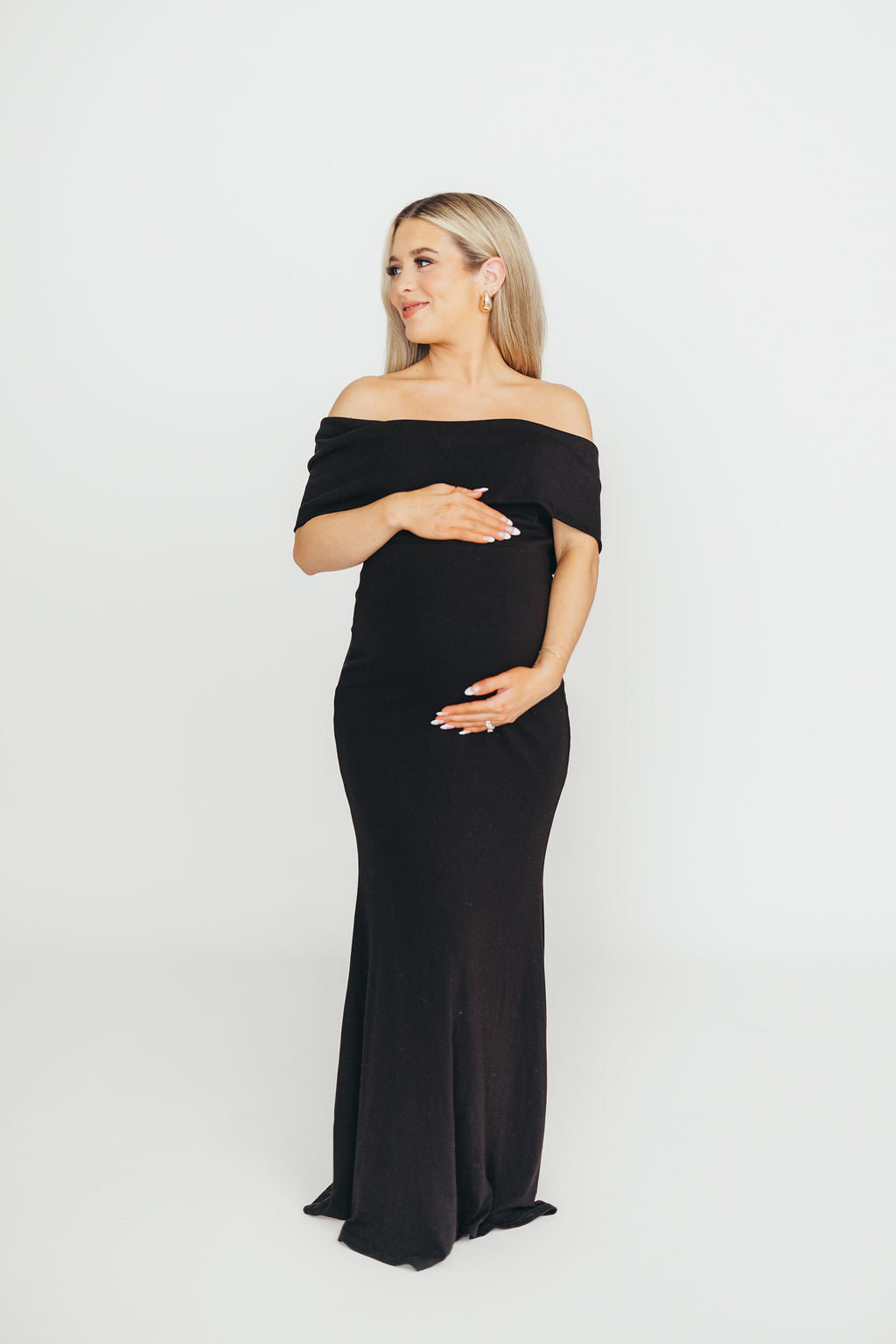 Monroe Maxi Dress in Black - Bump Friendly