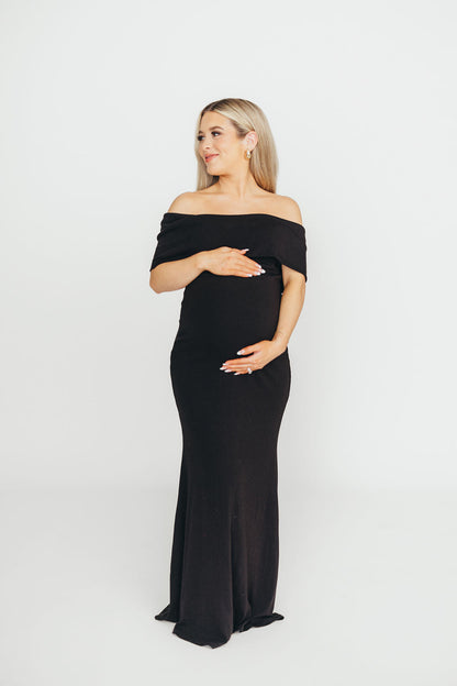Monroe Maxi Dress in Black - Bump Friendly