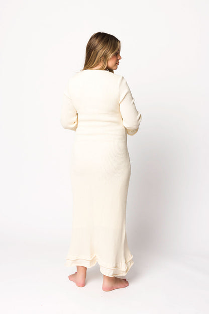 Arlet Maxi Dress in Ivory - Bump Friendly