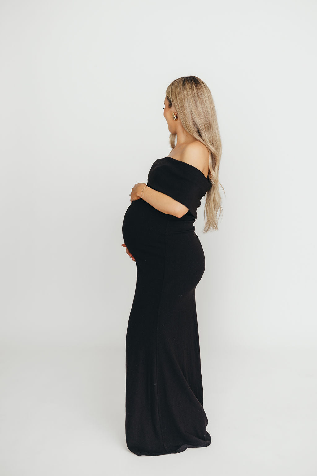 Monroe Maxi Dress in Black - Bump Friendly