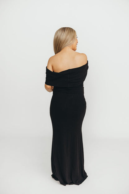 Monroe Maxi Dress in Black - Bump Friendly