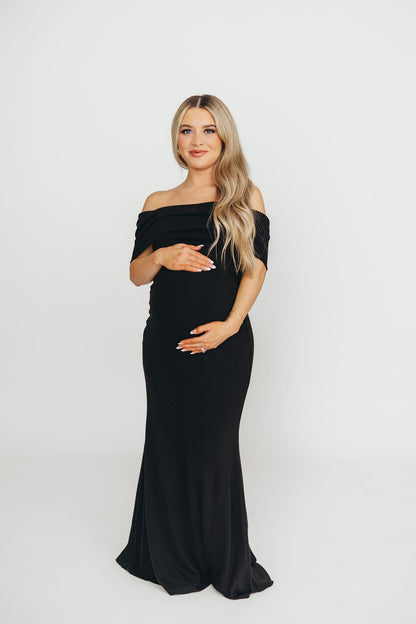 Monroe Maxi Dress in Black - Bump Friendly