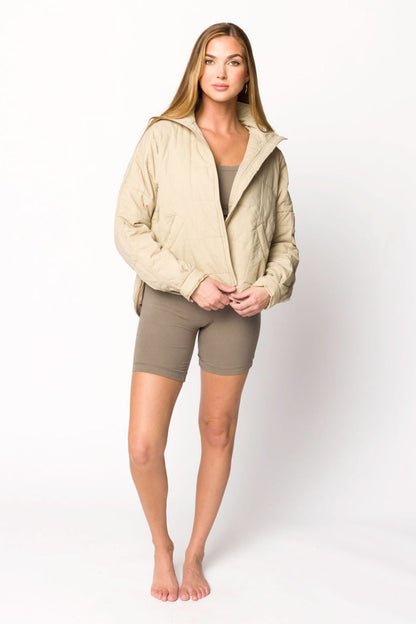 Layla Puffer Jacket in Bone