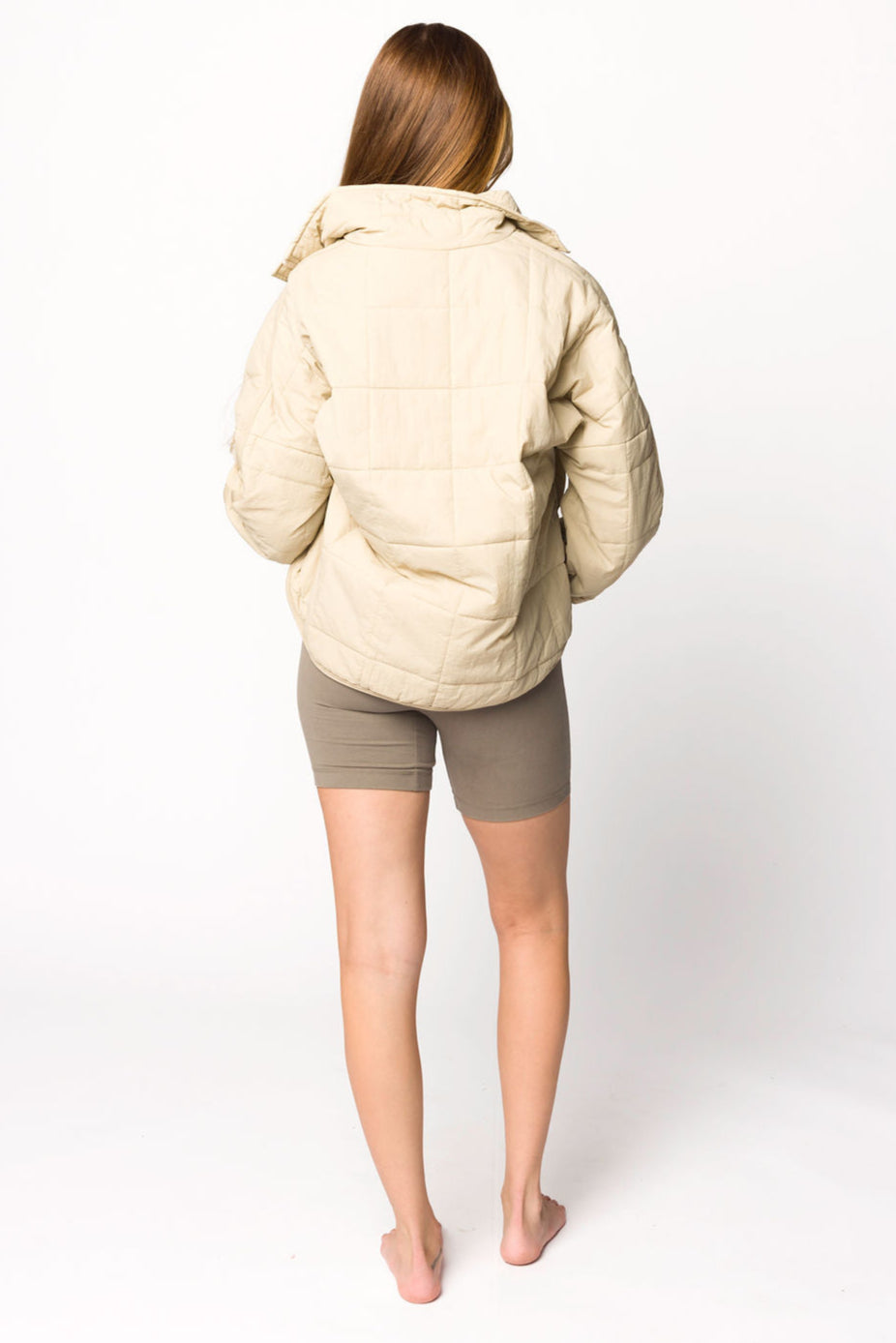Layla Puffer Jacket in Bone