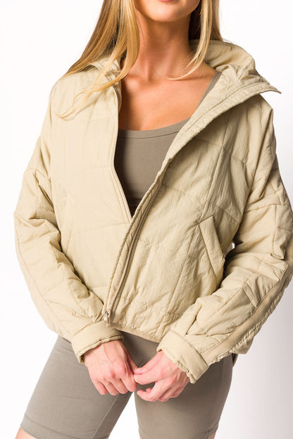 Layla Puffer Jacket in Bone