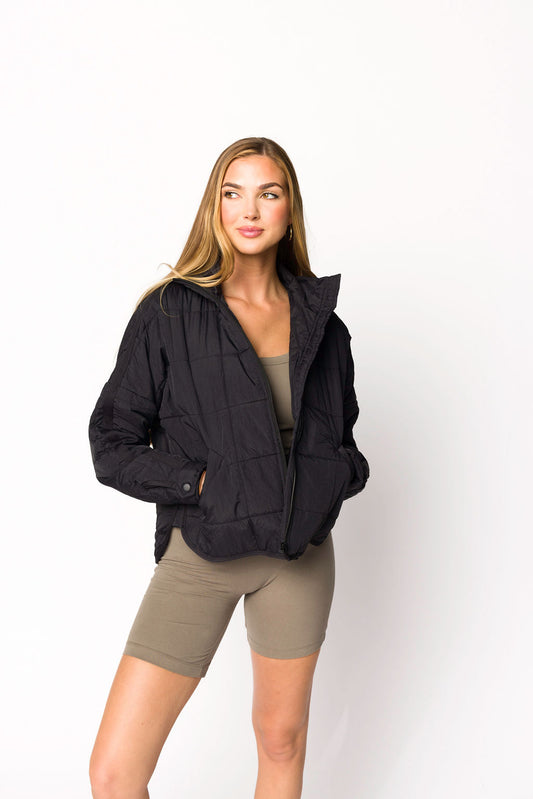 Layla Puffer Jacket in Black