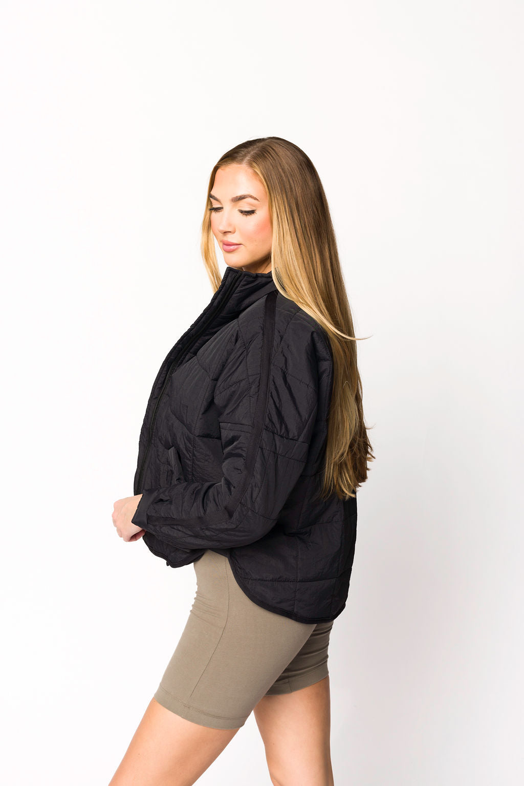 Layla Puffer Jacket in Black