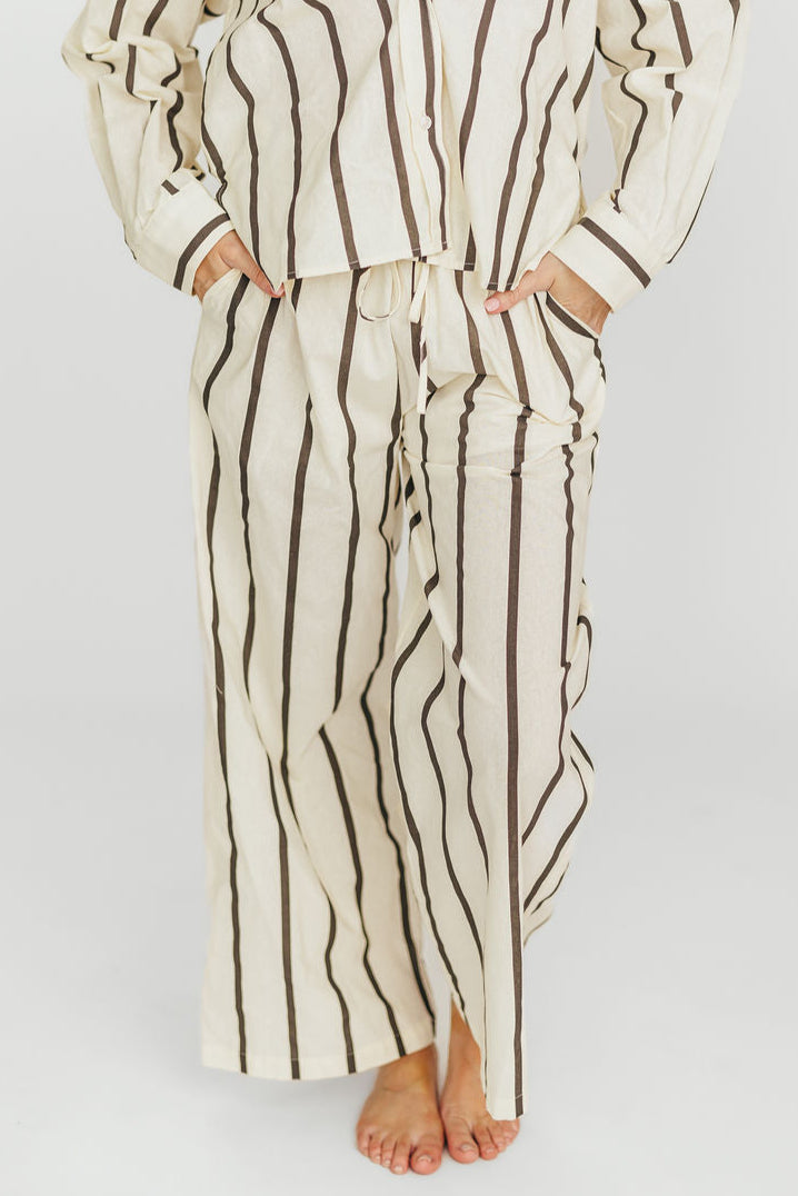 Rowan Pants in Black Stripe