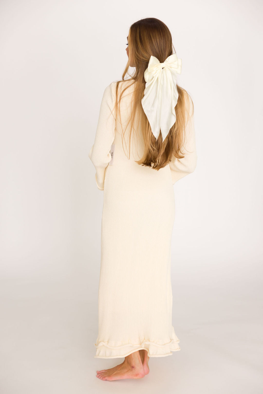Arlet Maxi Dress in Ivory - Bump Friendly