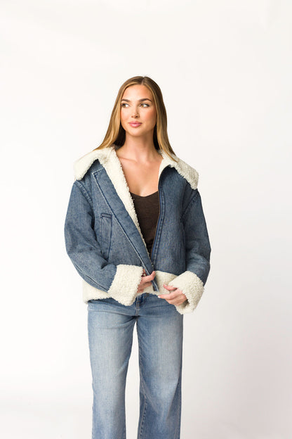 Caitlyn Sherpa and Denim Jacket