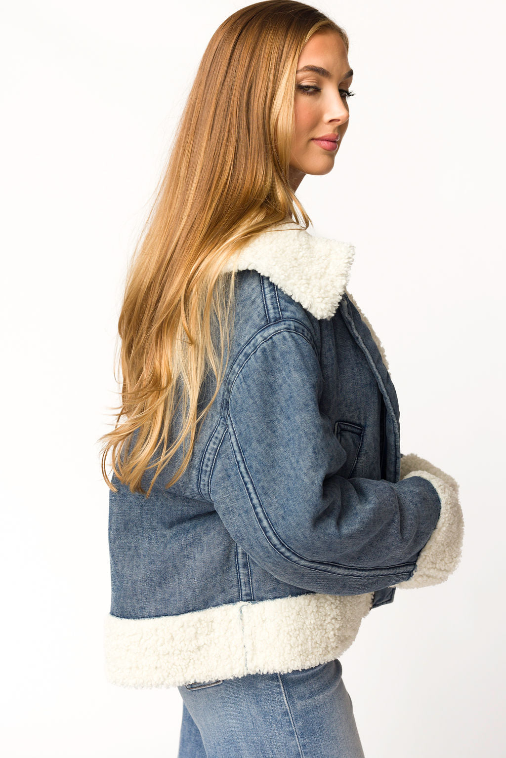 Caitlyn Sherpa and Denim Jacket