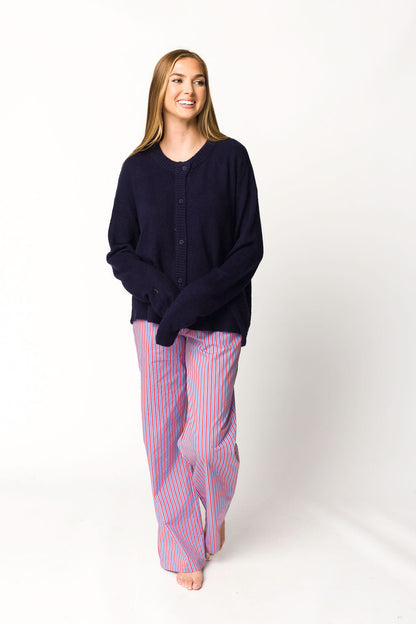 Shea Striped Pajama Pants in Blue/Red