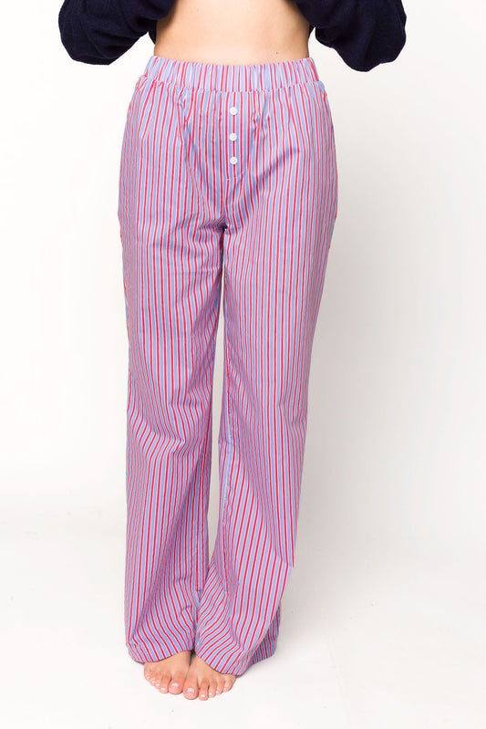 Shea Striped Pajama Pants in Blue/Red