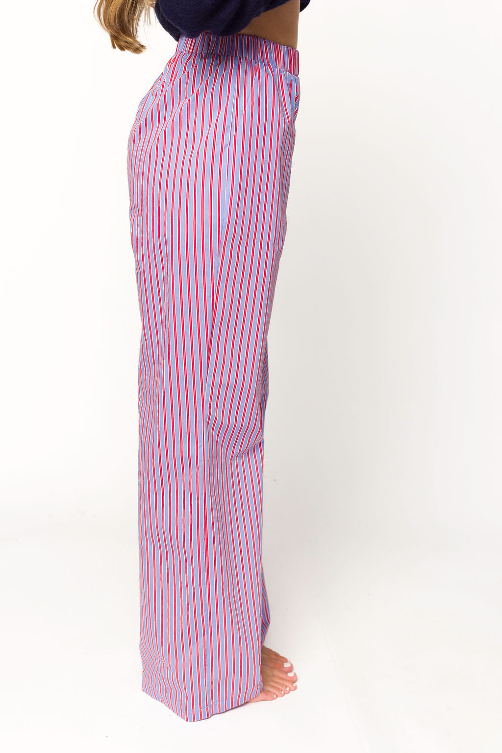 Shea Striped Pajama Pants in Blue/Red