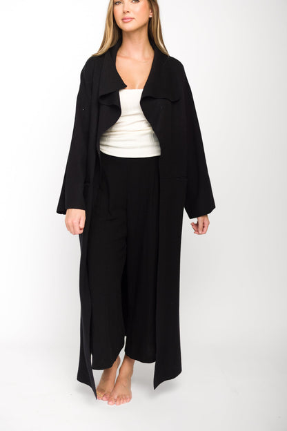 Elsa Sweater Coat in Black