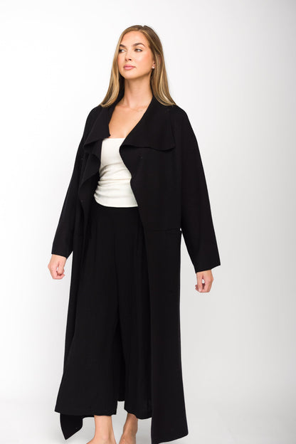 Elsa Sweater Coat in Black