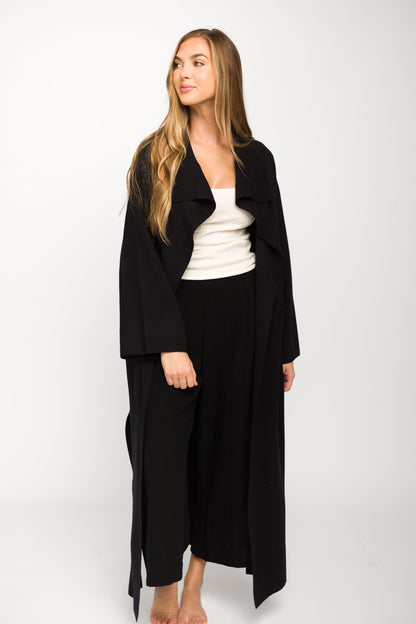 Elsa Sweater Coat in Black