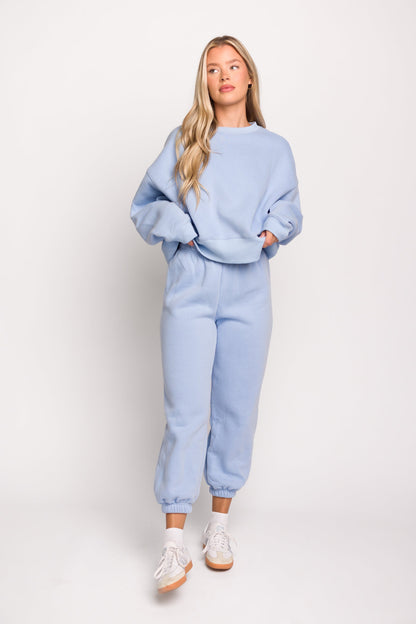 Comfy Cozy Sweatpants in Baby Blue - Top Sold Separately