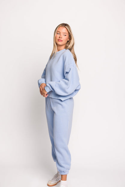 Comfy Cozy Sweatpants in Baby Blue - Top Sold Separately