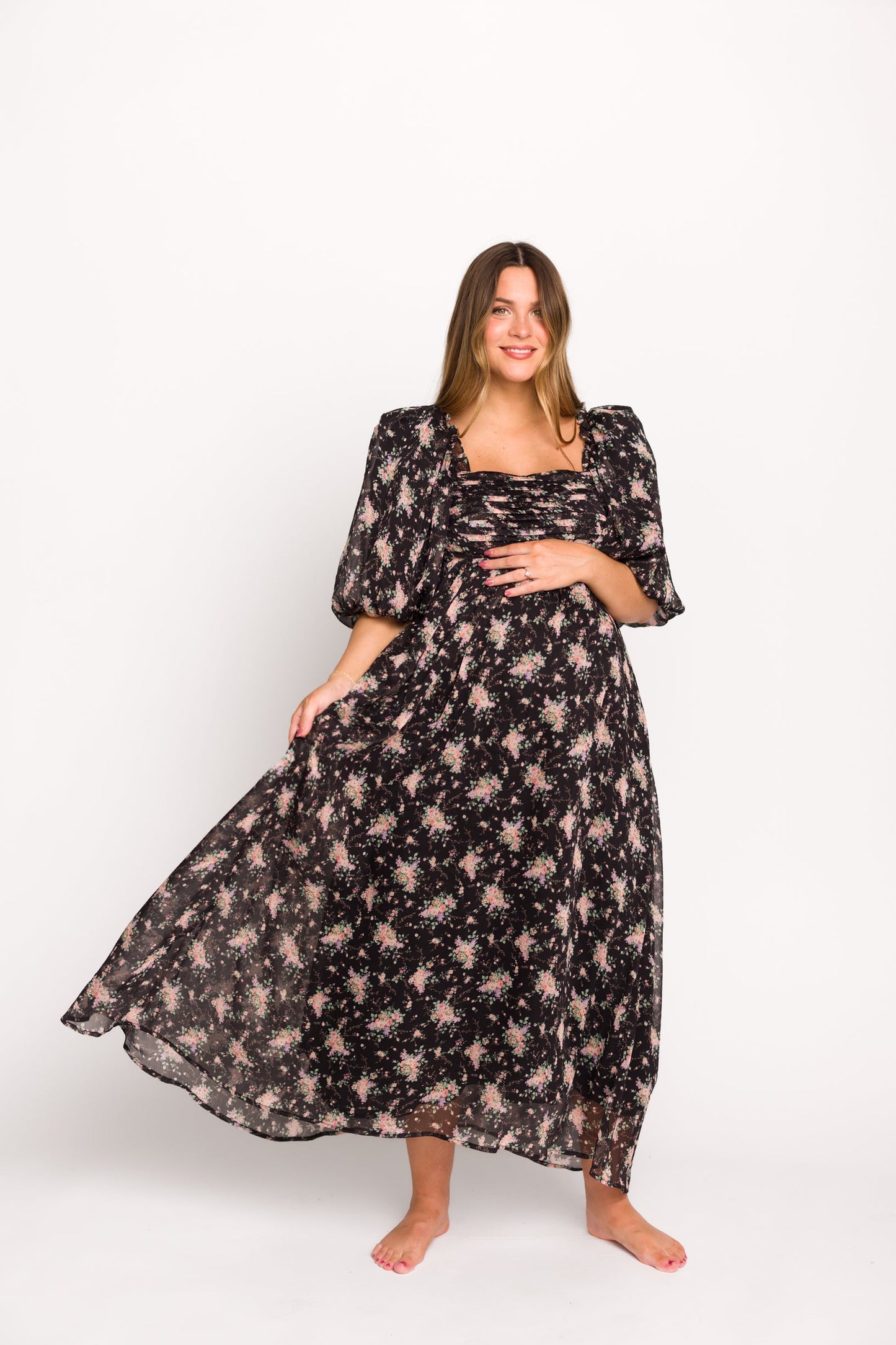 Melody Maxi Dress in Black - Bump Friendly & Inclusive Sizing (S-3XL)