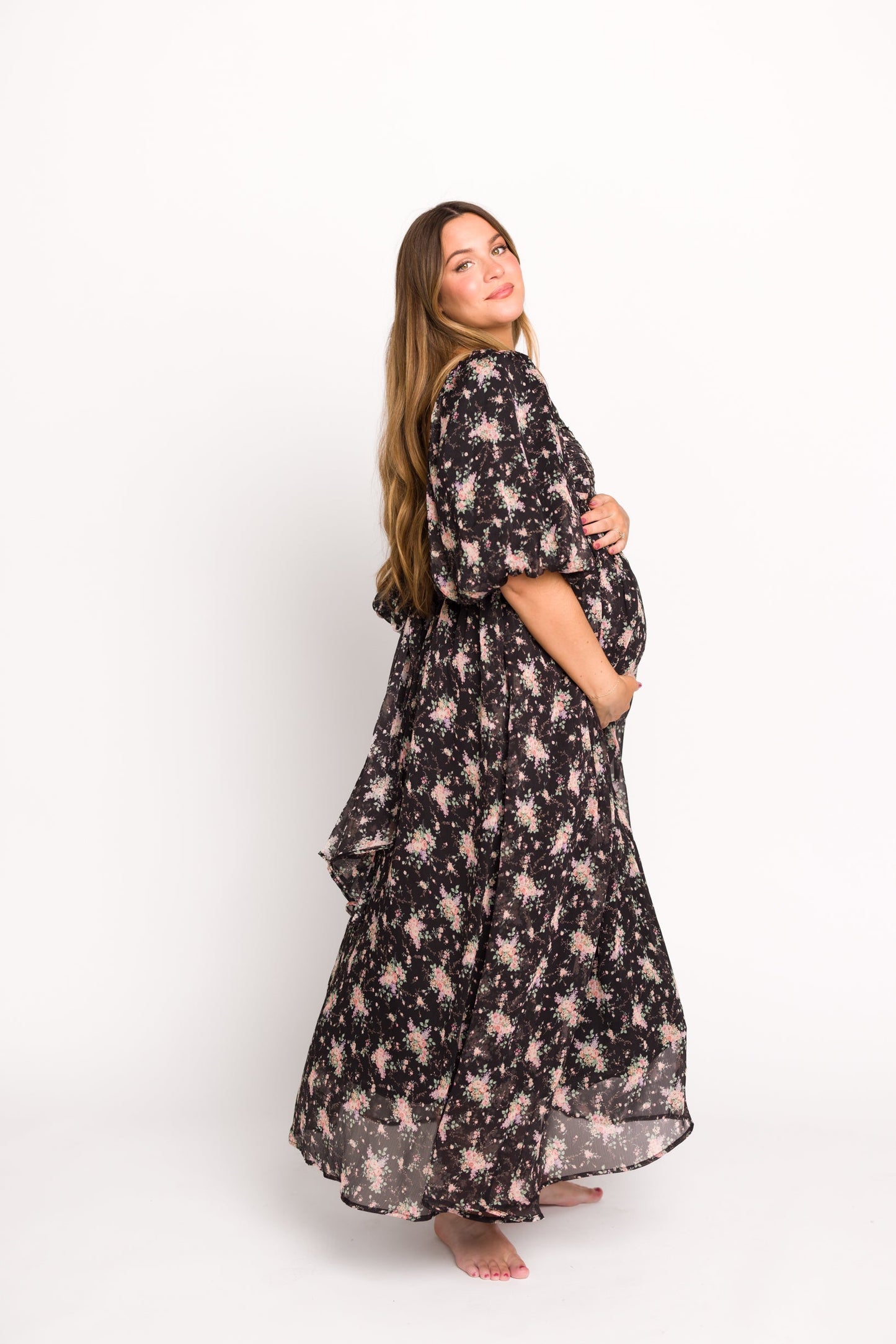 Melody Maxi Dress in Black - Bump Friendly & Inclusive Sizing (S-3XL)