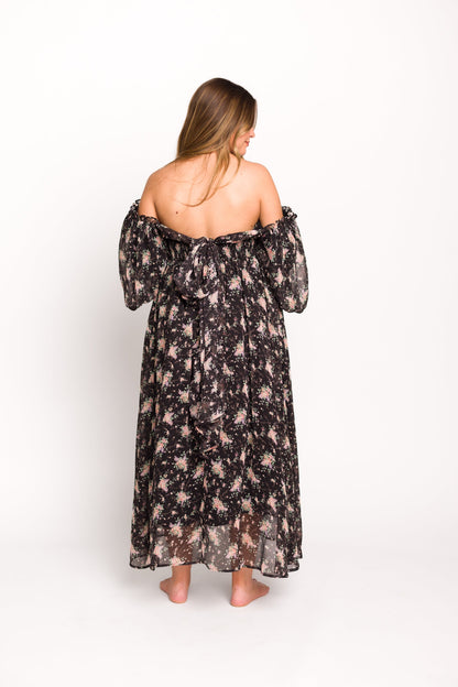 Melody Maxi Dress in Black - Bump Friendly & Inclusive Sizing (S-3XL)