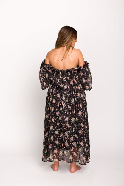 Melody Maxi Dress in Black - Bump Friendly & Inclusive Sizing (S-3XL)
