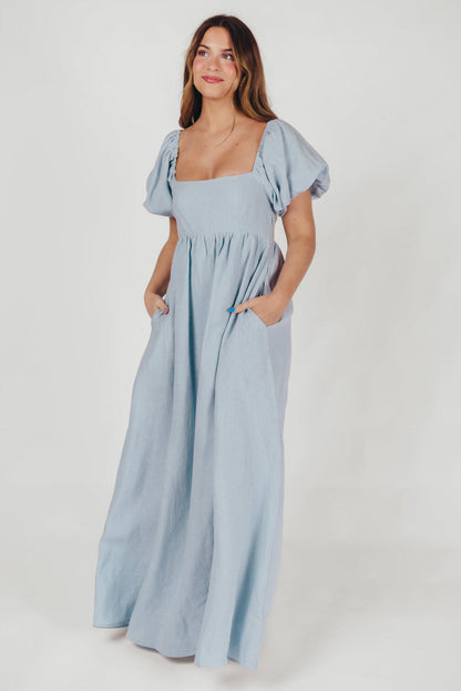 Candace Maxi Dress in Light Blue