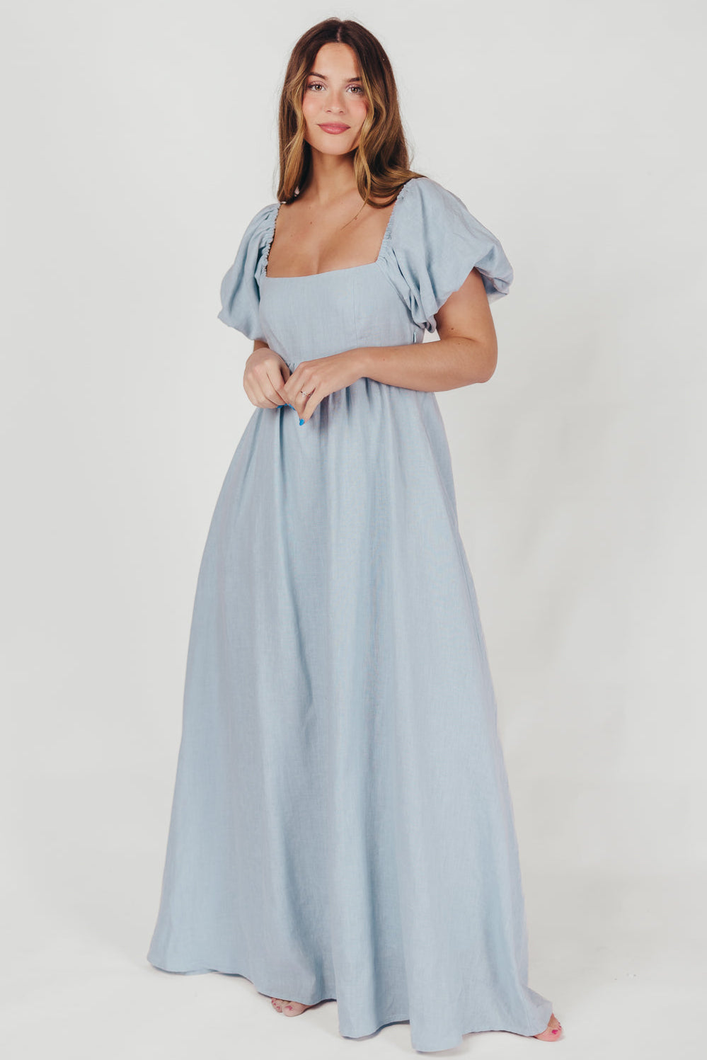 Candace Maxi Dress in Light Blue