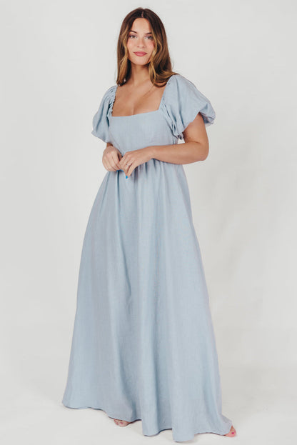 Candace Maxi Dress in Light Blue