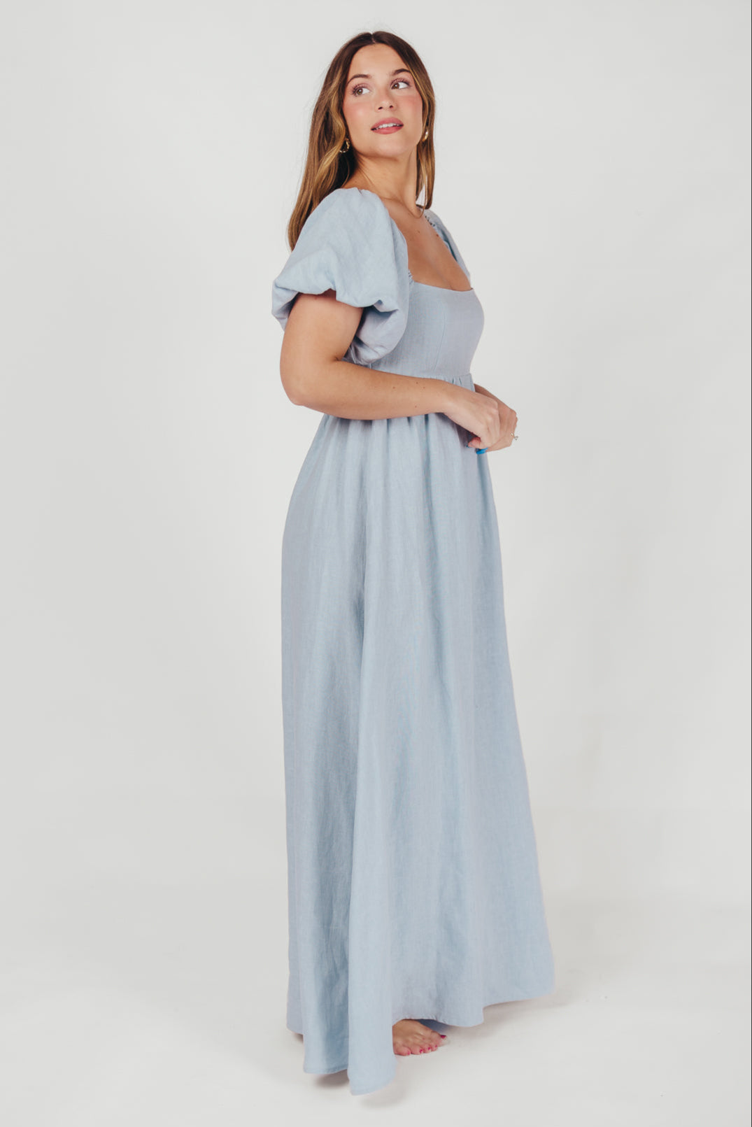 Candace Maxi Dress in Light Blue