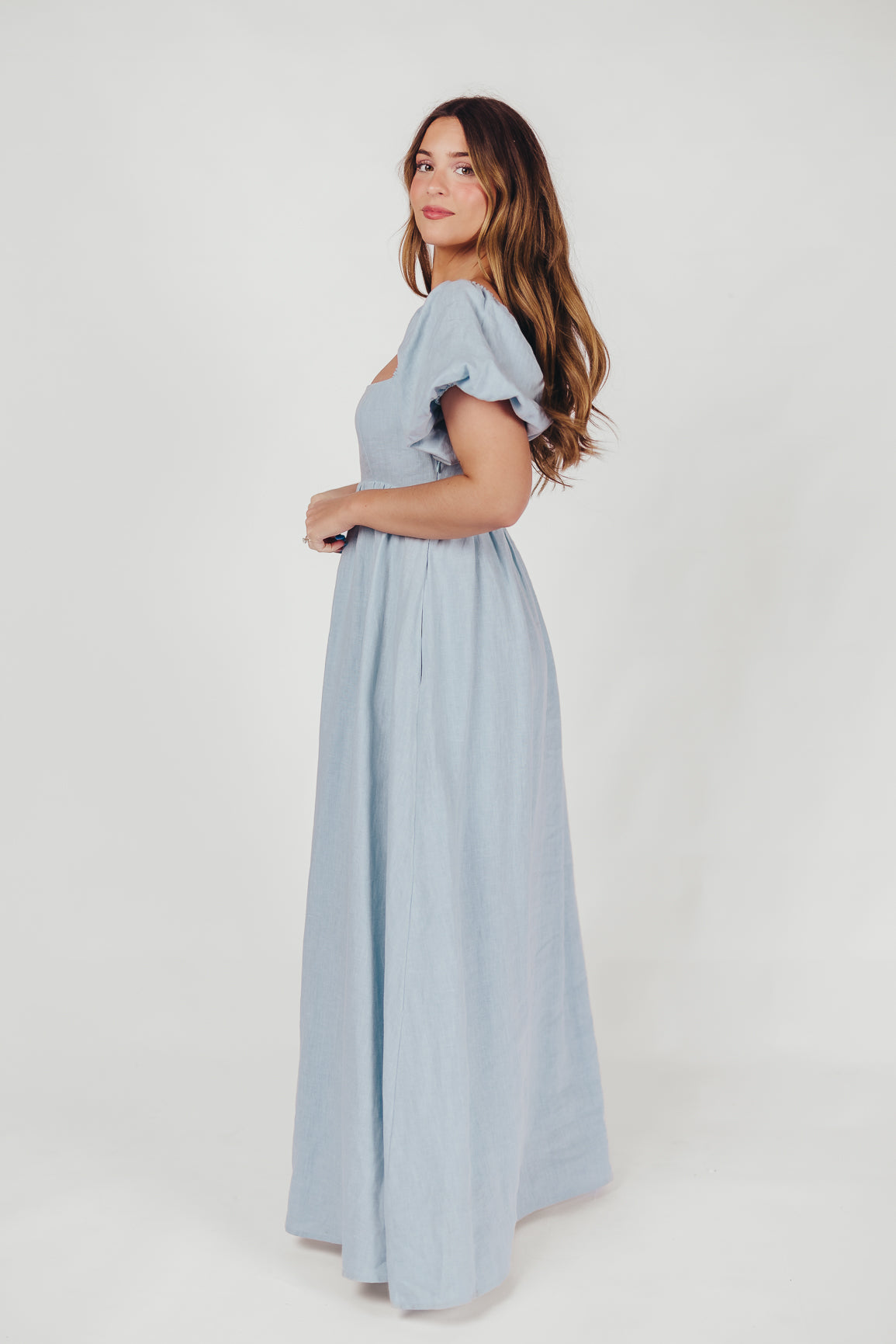 Candace Maxi Dress in Light Blue