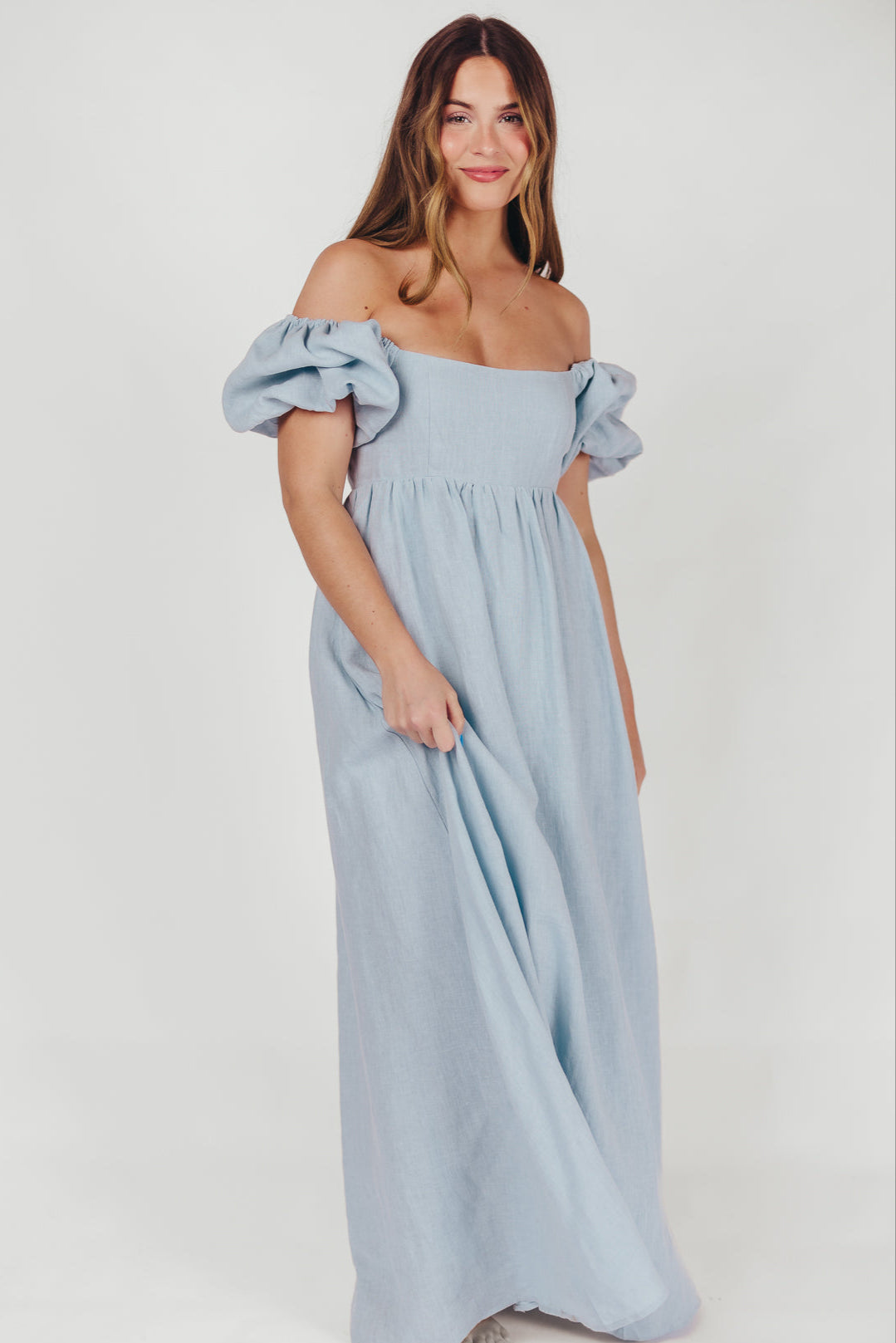 Candace Maxi Dress in Light Blue