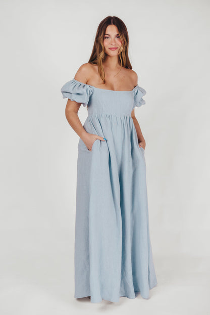 Candace Maxi Dress in Light Blue