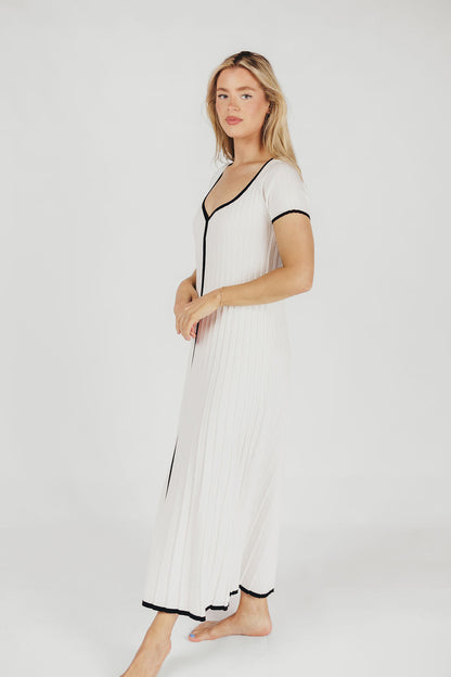 Marilyn Knit Maxi Dress in Off-White