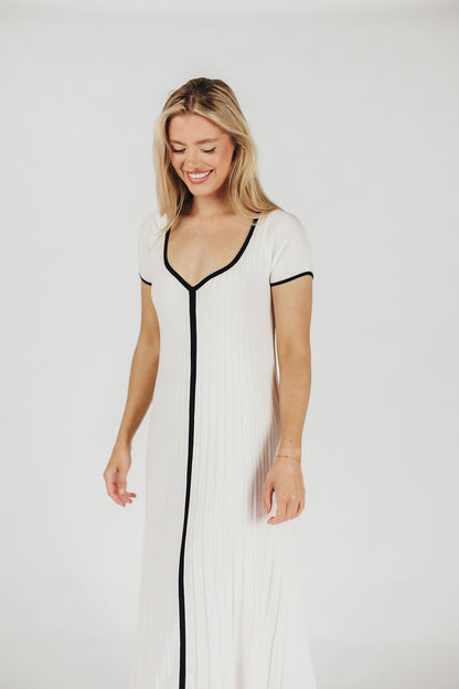 Marilyn Knit Maxi Dress in Off-White