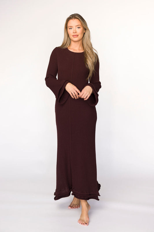 Arlet Dress in Brown - Bump Friendly